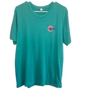 Dutch Bros LARGE COACHA STAFF TEE Green/Teal Purple Triangle DB 1992
